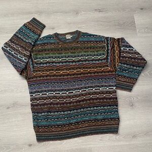 Multicolor Patterned Men's Sweater